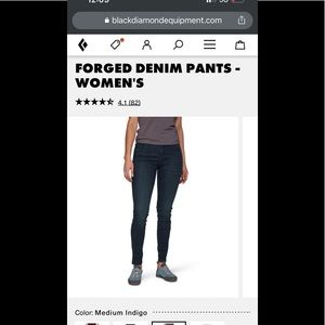 Black Diamond forged denim jeans, womens size 2